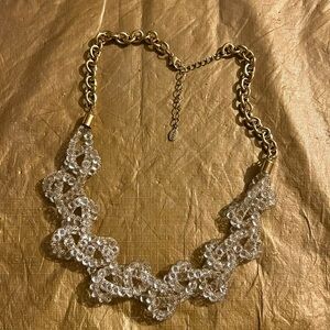 Aldo mesh beaded gold necklace